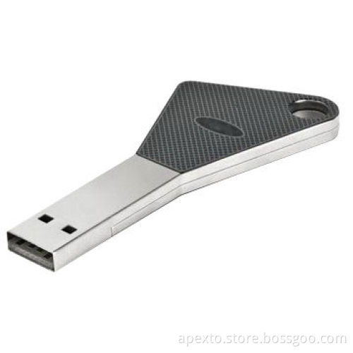 Key USB Flash Drives with 2GB or 4GB Memory Capacity, Customized Logo Printing on Each Faces